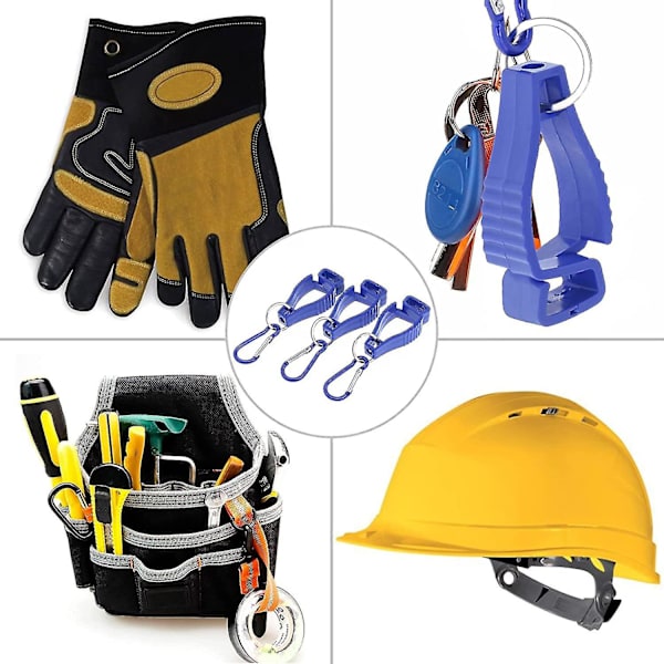 Handskklämmor (3 delar) Handskhållare Brandkårens presenningsklämma Griphållare Handskskydd Säkrar arbetshandskar, skyddshandskar, arbetshandskar från förlust (b