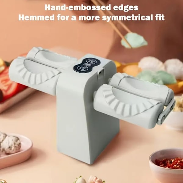 Dubbelsidig elektrisk automatisk dumplingsmaskin, dumplingsform, dumplingstillverkningsverktyg