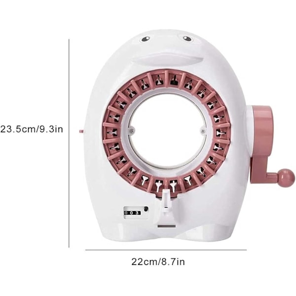 22 nåler strikkemaskin, strikkemaskin intelligent manuell roterende sett for voksne og barn strikking DIY leker sokker luer skjerf