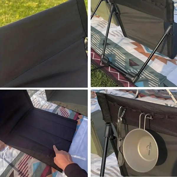 Lättvikts, hopfällbar campingstol - perfekt för fiske, picknick och avkoppling utomhus