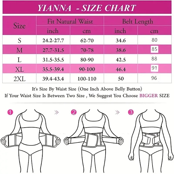 Kvinders Justerbar Talje Cincher Træner Shapewear til Sport og Fitness Træning（XL）