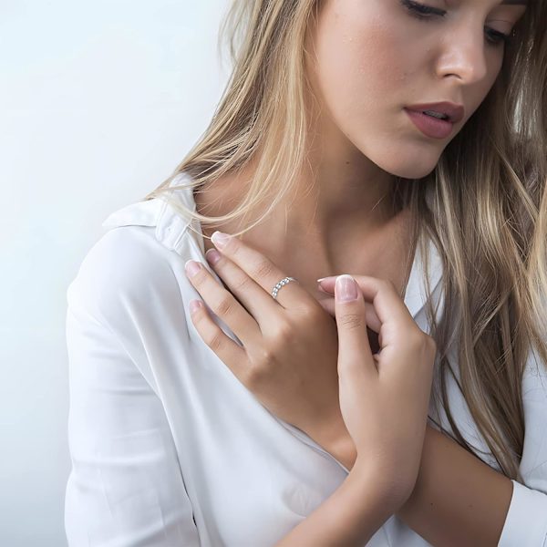 Sølvring mod angst til kvinder, justerbare fidget-ringe som morsdagsgaver til mødre, stressringe til kvinder med angst