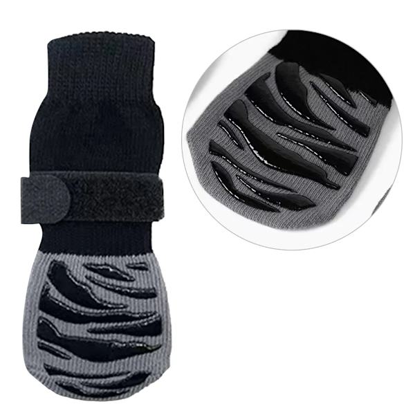 4-pack halkfria strumpor för hundar, hundstrumpor, hundskor vinter, hundskor tasskydd, XL