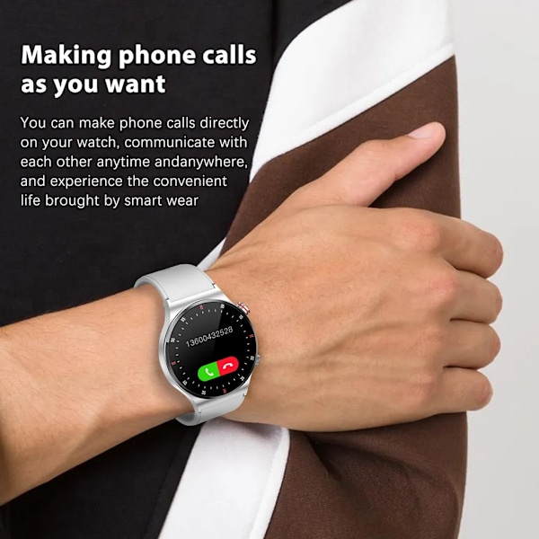 Smartklokke IP67 vanntett sportsklokke BT5.1 Smart Watch Fitness Tracker Multifunksjonell klokke Kompatibel med Android5.0/iOS10.0
