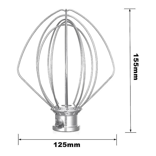 Rostfri stålvisp 5k452ww för Kitchenaid köksmaskin