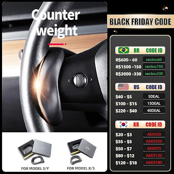 Passer til Tesla Model 3 Y S X Opgraderingsvægtring Autopilot Fsd Auto Assisted Driving Ap Steering Wheel Booster Auto Parts（Model x S）