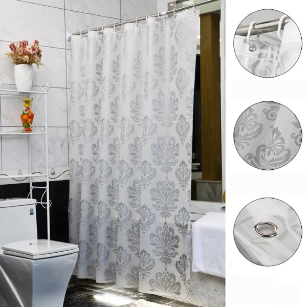 Duschdraperi, baddraperi, duschrullgardin, duschrullgardin, B x H: 180 x 220 cm, Marocko tyst gardin