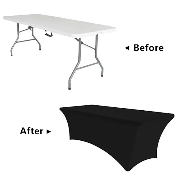 Spandex-pöytäliina pöydälle, universaali joustava pöytäliina, ulkokäyttöön tarkoitettu patiohuonekalujen suojus（4FT（122*60*75））