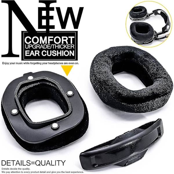Astro A40 Tr öronkuddar för Astro A40tr Gaming Headset: Öronkuddar i velour (ej kompatibel med A50 Gen4, Gen3, Gen2, Gen1)