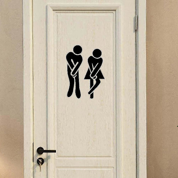 Miehet Naiset WC-tarrat Kylpyhuonetarrat Koristeelliset seinämaalaukset Irrotettavat 20x30cm