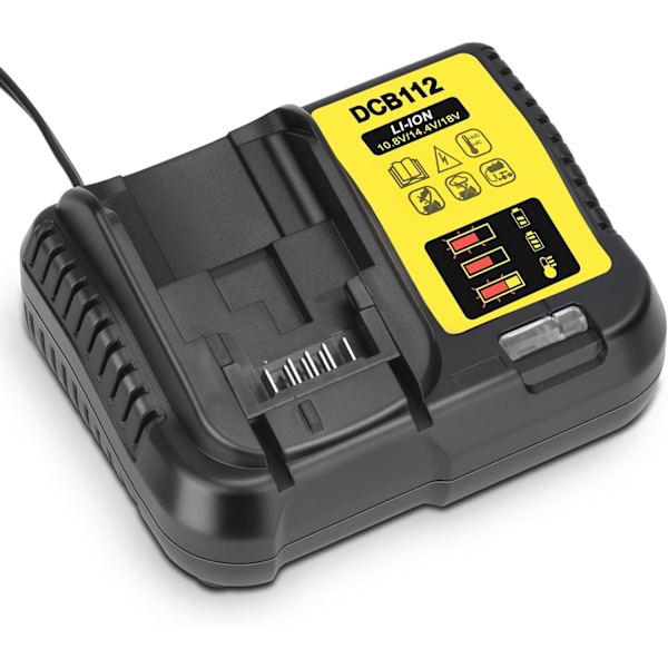 DCB112 til Dewalt Batterilader Udskiftning til Dewalt 12V 20V og 60V Max Lithium-Ion Batteri DCB205 DCB112 DCB201 DCB200 DCB612