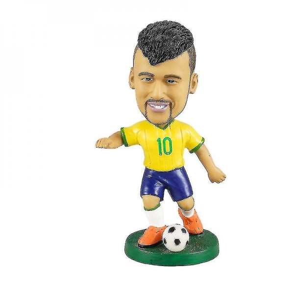 Neymar Actionfigur Statue Bobblehead Fotballdukke Dekorasjon