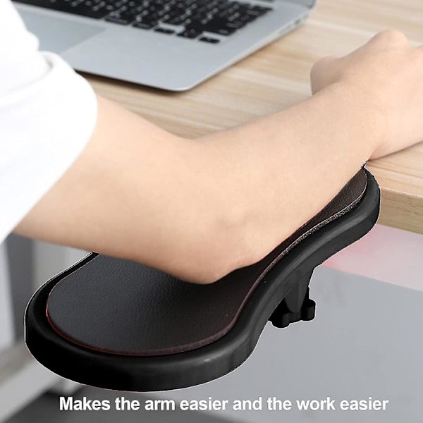 Skrivbordsarmstödsdyna, roterande armstöd Skrivbordsdatorbordsstöd, mus handledsstöd Armbågsstödsdyna（svart）