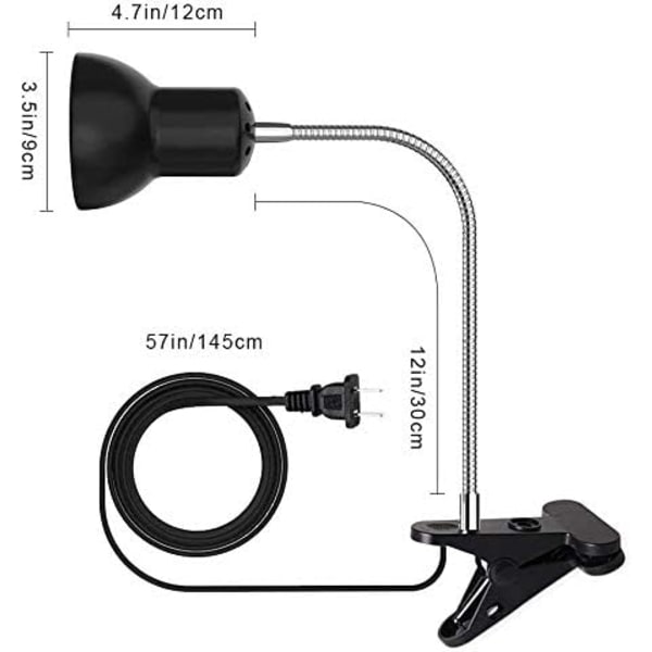 Skildpadde varmelampe reptil terrarium lampe, 25W reptil varmelampe UV varmepunkt lampe E27 UVA+UVB varmelampe akvarium dyretilbehør