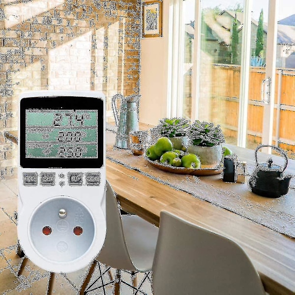 Digital / Varme Køling Termostat Stikkontakt Lcd Temperatur Controller, 230V Til Drivhusgård Temperatur Controller/Terrarium Termostat(Socket)