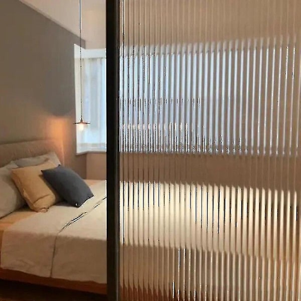3D Sähköstaattinen Changhong lasikalvo Kylpyhuoneen ikkunatarra Läpinäkyvä läpinäkymätön piikitystä estävä lasihimmeä kalvo Modern Art Deco (60x200cm)