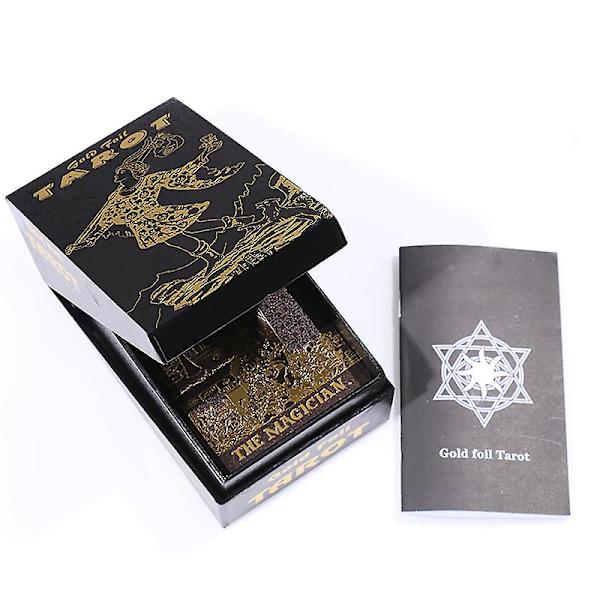 Kultafolio Tarot-korttilautapeli Solitaire Ennustaminen PVC Vedenpitävä Tarot-kortti (OneSize, Multicolor)