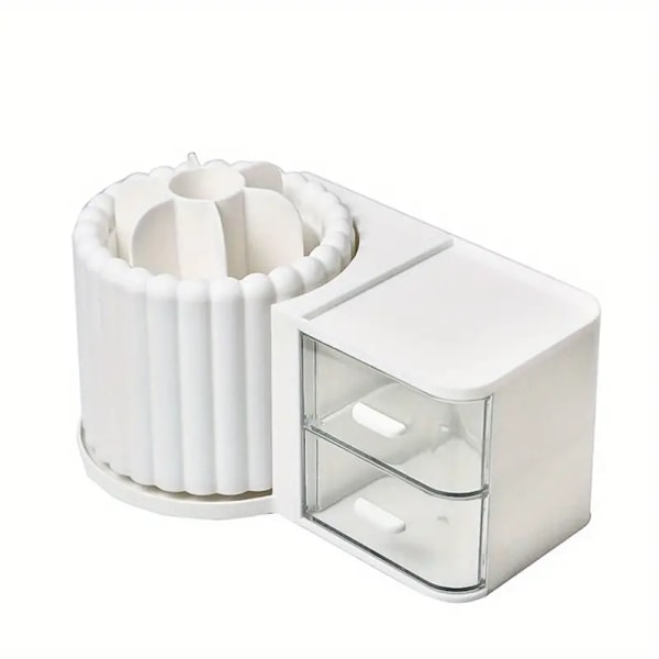 ABS Rotate Pen Holder 360 Rotating Multifunction Pen Boxs Large Capacity Desktop Storage Box Stationery