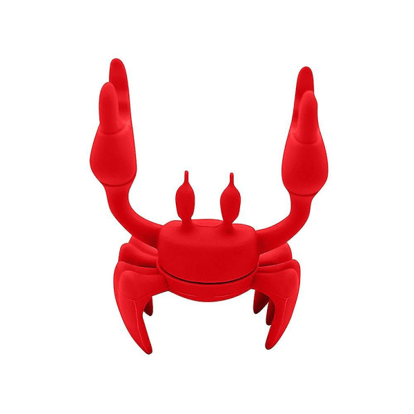 Kitchen Utensils The Crab Kitchen Tools Spatula Holder For Pots Worktop Heat Resistant Non-slip Silicone（Red）