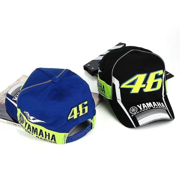 TIB högkvalitativ MOTO GP Motorcykelhatt Baseballhatt Yamaha Rossi No.46 Hat Motorcykel F1 Racing Hat Ridhatt Herr Presenter Huvudbonad（Blå 11）