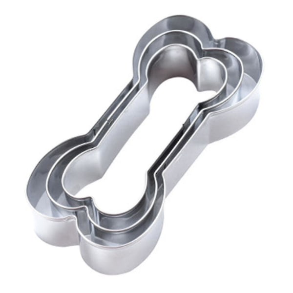 Dog Bone Cookie Cutter Set, rustfritt stål, 3-delt Xxf