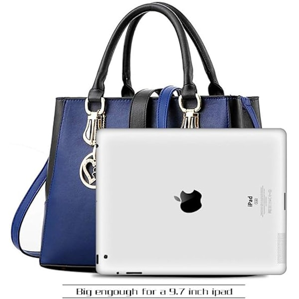 Vesker og håndvesker for kvinner Tote Skulder Crossbody Vesker med lang stropp avtakbar (Roserød)