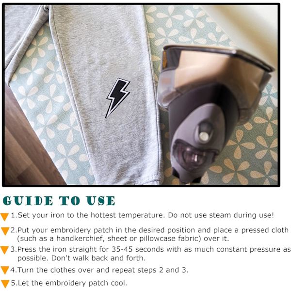 60 stk. broderede patches, sy på/stryg på patches, applikation til tøj, kjoler, bukser, hatte, jeans, sy blomster applikation DIY tilbehør