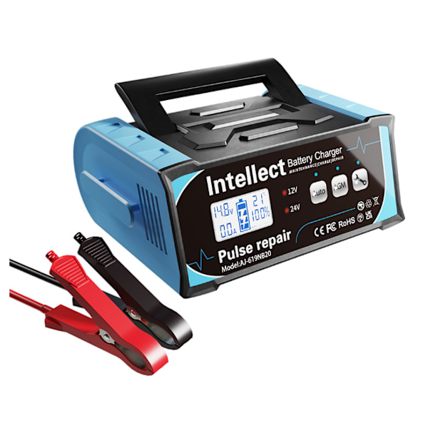 Bilbatterilader, 6 AMP, 12V Smart Batteri Vedlikeholdslader Bil 12V Batteri Vedlikeholder Desulfator
