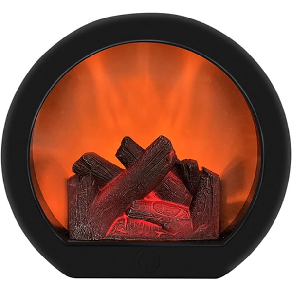 Fireplace Lanterns Decorative Flameless Portable Led Lantern, Fireplace Light LED Simulation Log Flame Effect