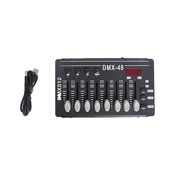 Dmx Controller Mini Dj Lights Console Control Dmx512 Led Stage Light Laser Projector Moving Head Sm（Svart）