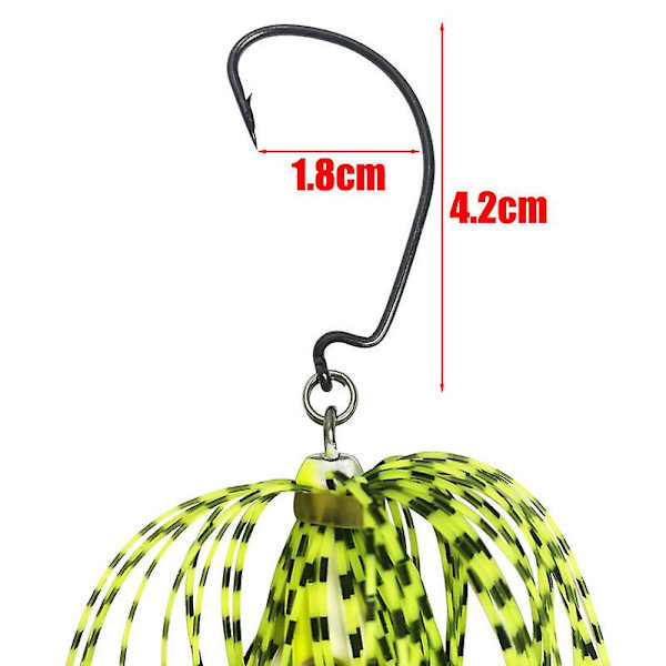 6 kpl 14 cm Spinnerbait Jig Head Kumihameet Kalastusviehe hauen basso-syötti (1#)