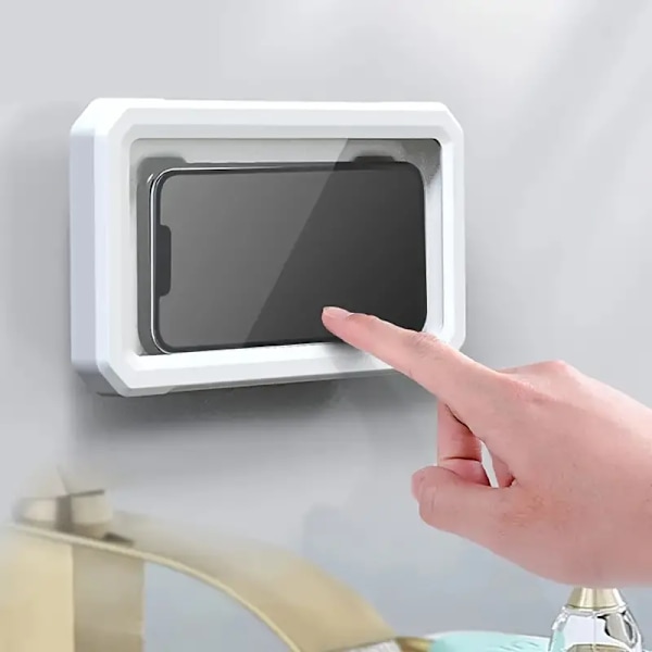 Retractable Rotating Waterproof Lazy Cell Phone Shower Wall Mount Cell Phone Shower Case