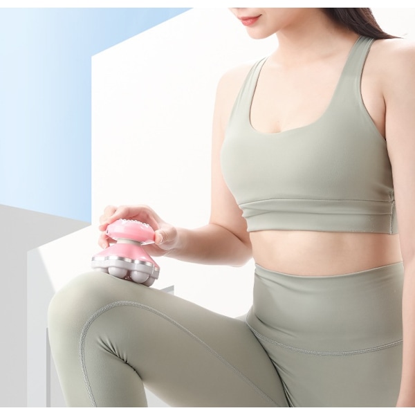MINI massager, liten USB dubbelsidig 6-stifts vibrations elektrisk helkroppsmassager för stressreduktion