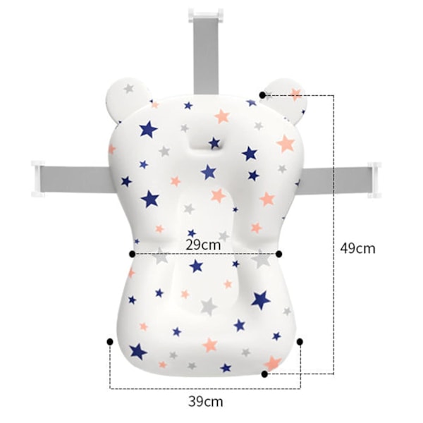 Baby badstöd kudde, baby badhängare förhindrar halkning, mjuk, snabbtorkande, justerbar, lätt, baby badkudde för nyfödda