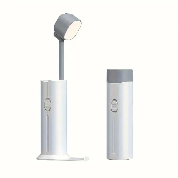 Øyebeskyttende bordlampe, liten bordlampe for studier og lesing for studenter, sammenleggbar nattlys for soverom