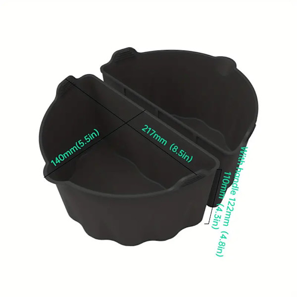 2 i 1 Silikon Slow Cooker Divider Liners for 6QT 7QT 8QT Oval Slow Cooker Gjenbrukbare Food Grade Silikon Pot Liners Kjøkken Tilbehør