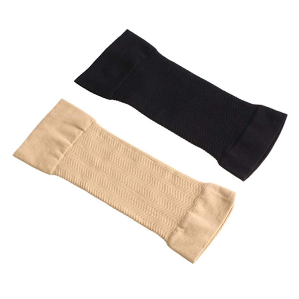 2 par slanke kompressions yoga ærme - lette elastiske ærmebind til støtte og albuebeskyttelse