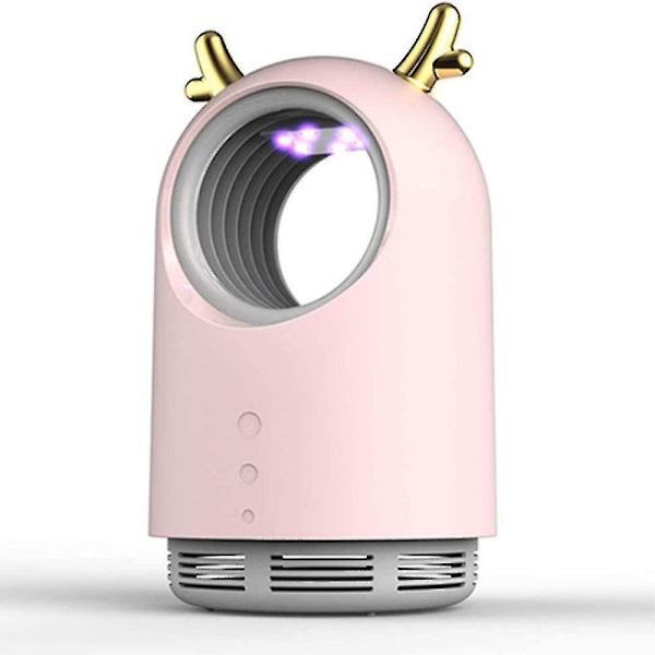 Sähköinen Mosquito Killer Lamppu, USB hyönteisten tappaja Bug Zapper Anti Mosquito Trap Lantern, Karkotelamppu, Makuuhuoneeseen, Olohuoneeseen, Keittiöön, Vaaleanpunainen (1 kpl)