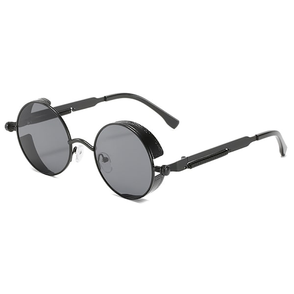 Klassinen retro aurinkolasit polarisoitu, pyöreä aurinkolasit metallirunko UV400 suojaus aurinkolasit unisex silmälasit Rave lasit