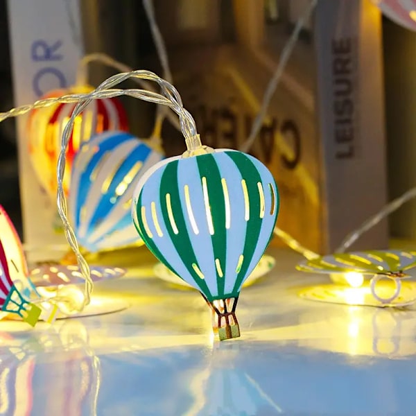 10 LED Juldekoration, Järnkonst LED Varma Luftballong Strängljus, Batterilåda Strängljus för inomhus, Liten Färgglad Juldekoration