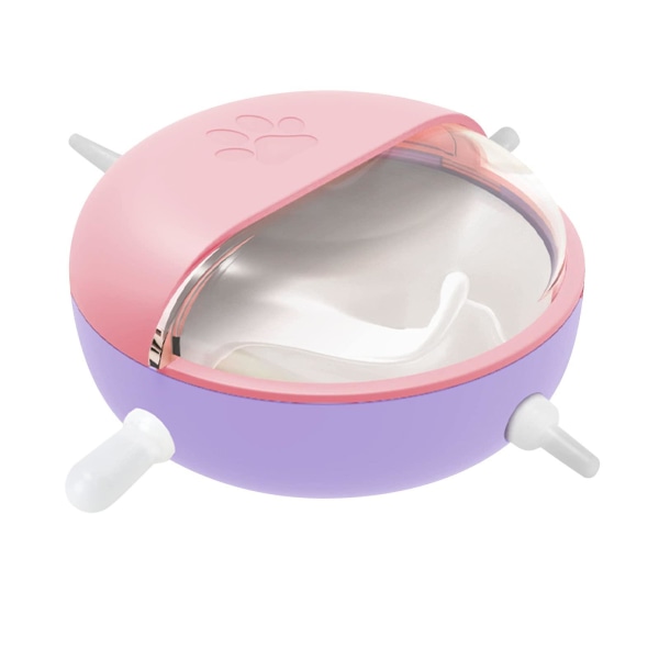 Newborn Puppy Kitty Milk Bowl with Nipples Quality Silicone Breastfeeding Device Milk Feeder for Cats Dogs Rabbits（Pink）