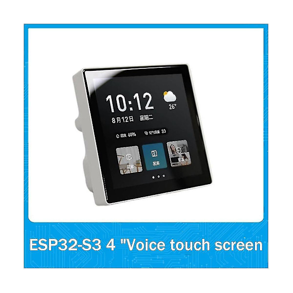 Esp32-s3 4 tum 480x480 kapacitiv pekskärm stöder offline röst dubbla högtalare wifi Bluetooth
