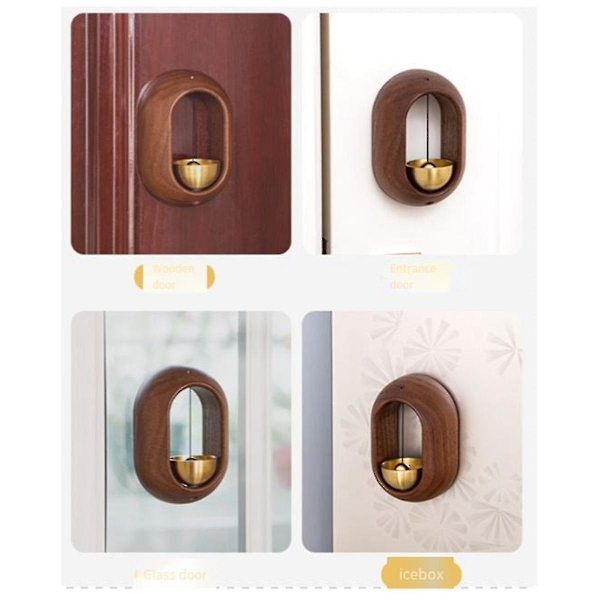 Japansk stil Wind Chime Dörrklocka Sug Dörrtyp Kopparklocka Pendel Ingångspåminnelse Magnetisk Su