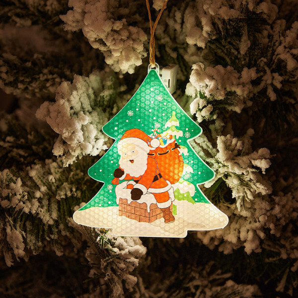 Julgransdekorationsljus, dekorativa ljus, självlysande ornament, hängande jul- eller nyårsdekorationsljus, julgran