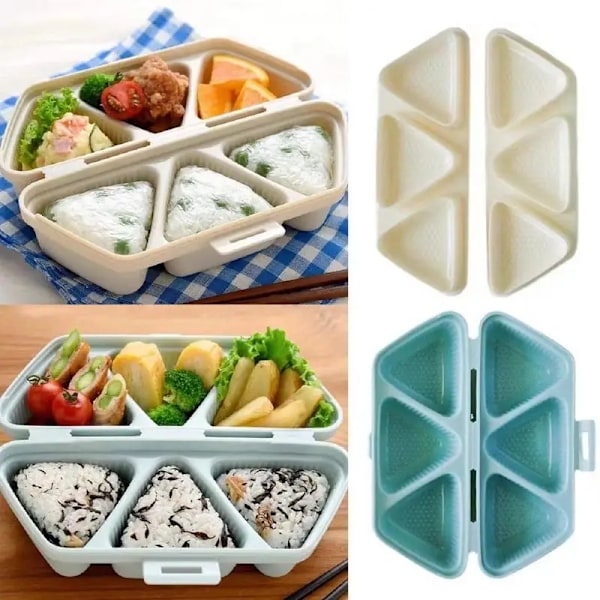 Triangulär Sushiform Press, Triangel Riskulformare, Återanvändbar Triangel Riskulform, DIY Kökstillbehör