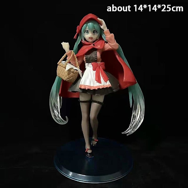 Anime figur Hatsune Miku Lille Rødhætte Action Figur Model Dukke Legetøj（OneSize，Rød）