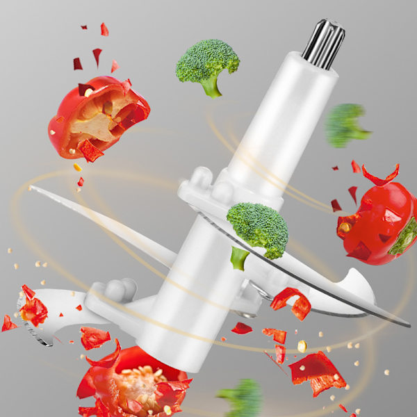 2L Multifunktionel Elektrisk Kødkværn, Grøntsagshakker og To-Hastigheds Food Processor til Hjemmebrug