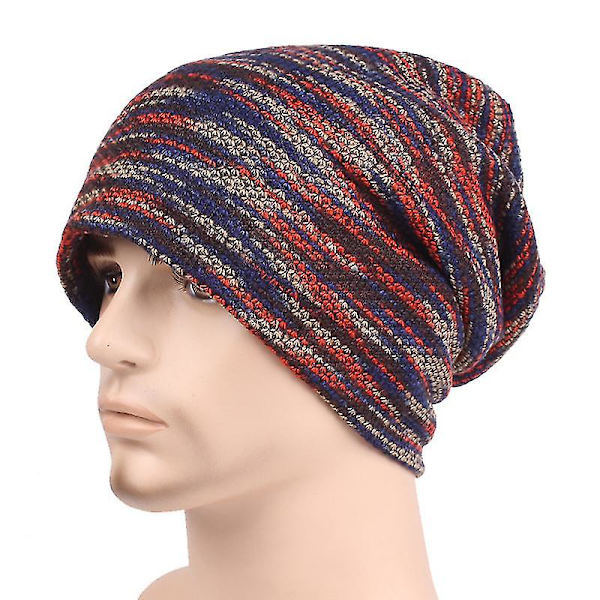Strikket Beanie Vinterhue Herre Skull Beanie Mask Beanie Varm Løs Blød Hat