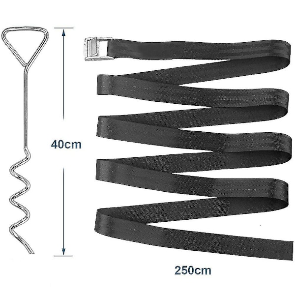 Heavy Duty trampolinankarsats Markankare Vindstakar med rep Universal studsmatta Tie Downs Stålstakes Ankarsats för studsmattor