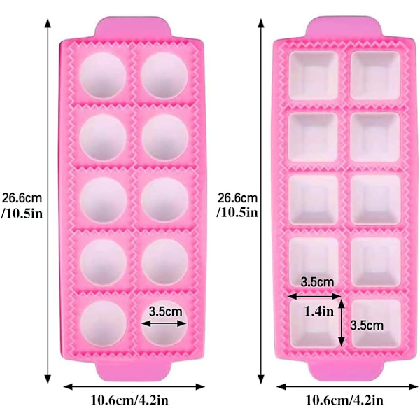 Dumpling Mould Dough Press, 2 stk. Form til runde Ravioli, Italiensk Ravioli Form, Ravioli Cutter, Dej Værktøj, Dumpling Form til at lave Ravioli